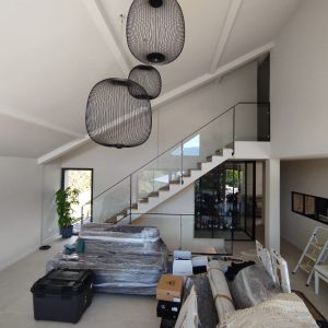 Garde corps en acier laqué / verre Garde corps en acier laqué / verre