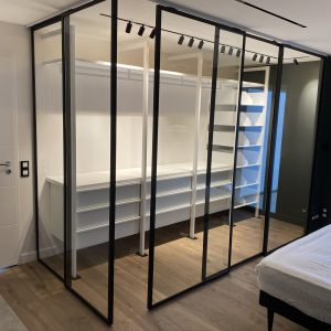 dressing métal et verrière dressing métal laqué et verrière