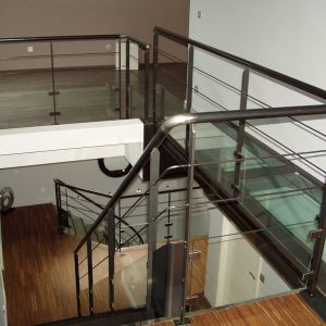 Passerelle en verre.